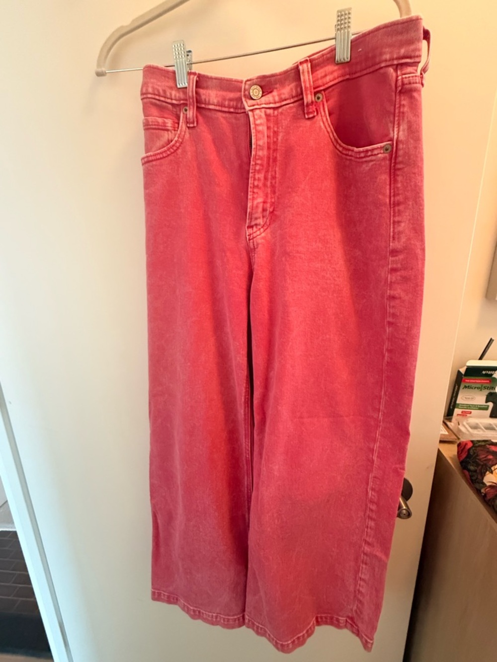 GAP Pink Wide-Leg Jeans